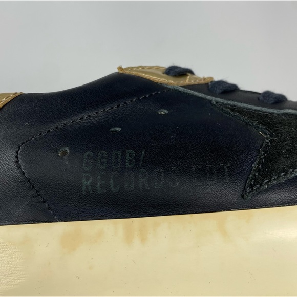 Golden Goose black leather and gold Records EDT sneakers size 36/US 6 - Picture 8 of 11